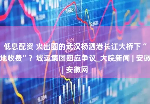 低息配资 火出圈的武汉杨泗港长江大桥下“圈地收费”？城运集团回应争议_大皖新闻 | 安徽网